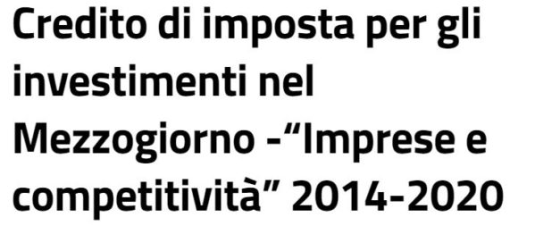 Al momento stai visualizzando Credito d’imposta investimenti al Mezzogiorno